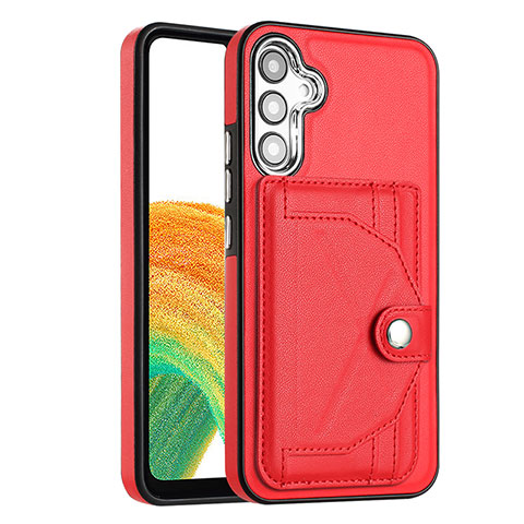 Coque Luxe Cuir Housse Etui YB5 pour Samsung Galaxy A34 5G Rouge