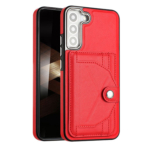 Coque Luxe Cuir Housse Etui YB5 pour Samsung Galaxy S24 5G Rouge