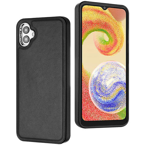 Coque Luxe Cuir Housse Etui YB6 pour Samsung Galaxy A04 4G Noir