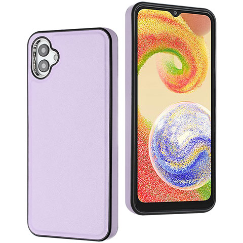 Coque Luxe Cuir Housse Etui YB6 pour Samsung Galaxy A04E Violet