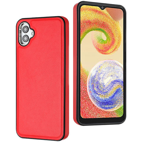 Coque Luxe Cuir Housse Etui YB6 pour Samsung Galaxy F04 Rouge