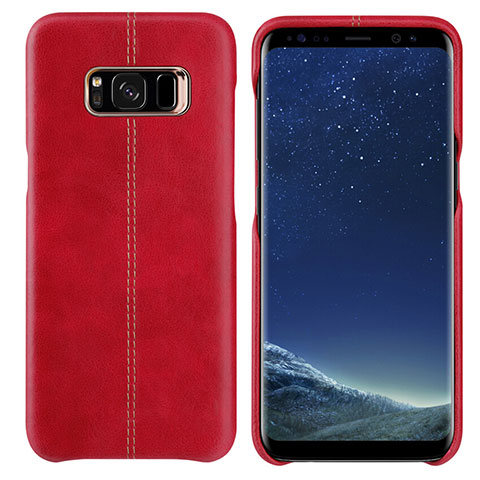 Coque Luxe Cuir Housse L01 pour Samsung Galaxy S8 Plus Rouge