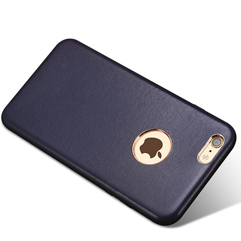 Coque Luxe Cuir Housse pour Apple iPhone 6 Bleu