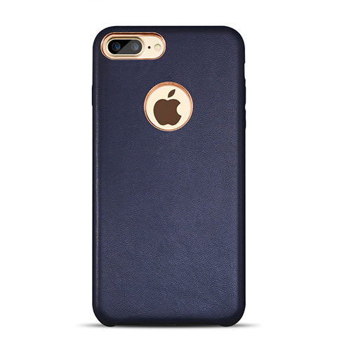 Coque Luxe Cuir Housse pour Apple iPhone 7 Plus Bleu