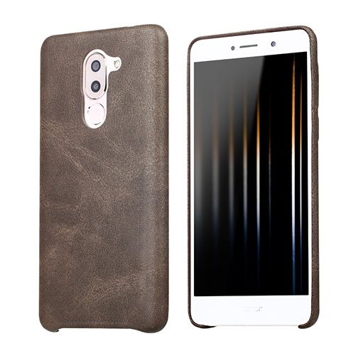 Coque Luxe Cuir Housse pour Huawei GR5 (2017) Marron