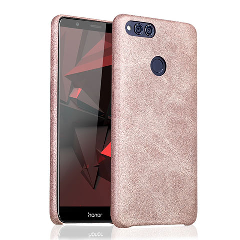 Coque Luxe Cuir Housse pour Huawei Honor Play 7X Or