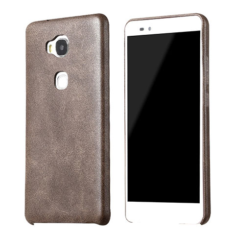 Coque Luxe Cuir Housse pour Huawei Honor X5 Marron