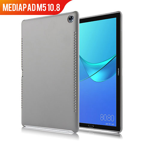 Coque Luxe Cuir Housse pour Huawei MediaPad M5 10.8 Gris