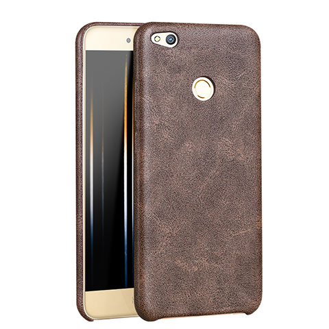 Coque Luxe Cuir Housse pour Huawei Nova Lite Marron