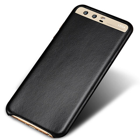 Coque Luxe Cuir Housse pour Huawei P10 Noir