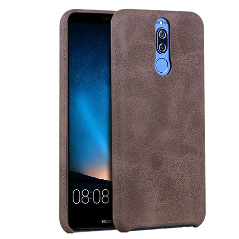 Coque Luxe Cuir Housse pour Huawei Rhone Marron