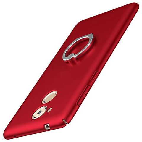 Coque Plastique Housse Etui Rigide Mat avec Support Bague Anneau A01 pour Huawei Enjoy 6S Rouge