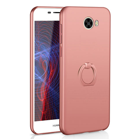 Coque Plastique Housse Etui Rigide Mat avec Support Bague Anneau A01 pour Huawei Y5 II Y5 2 Or Rose