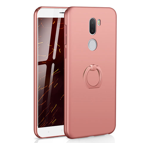 Coque Plastique Housse Etui Rigide Mat avec Support Bague Anneau A01 pour Xiaomi Mi 5S Plus Or Rose