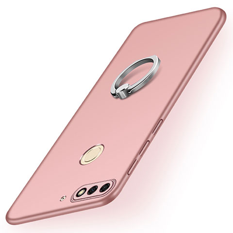 Coque Plastique Housse Etui Rigide Mat avec Support Bague Anneau A02 pour Huawei Enjoy 8 Or Rose