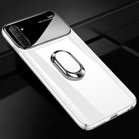 Coque Plastique Housse Etui Rigide Mat avec Support Bague Anneau Aimante Magnetique A01 pour Oppo K5 Blanc