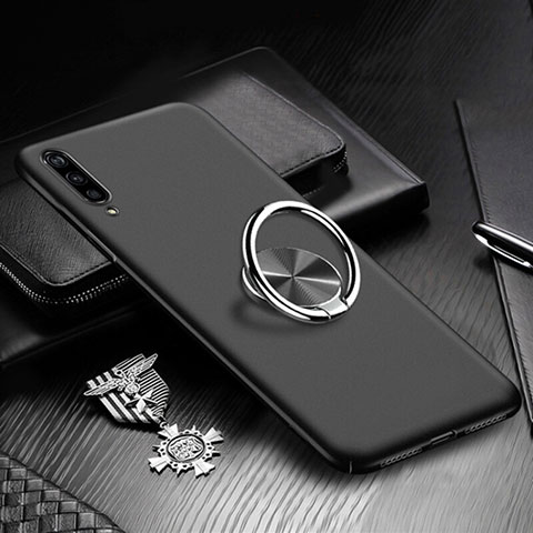 Coque Plastique Housse Etui Rigide Mat avec Support Bague Anneau Aimante Magnetique P01 pour Xiaomi Mi A3 Noir