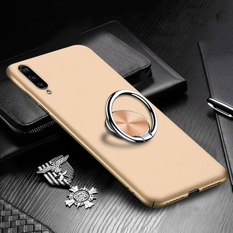 Coque Plastique Housse Etui Rigide Mat avec Support Bague Anneau Aimante Magnetique P01 pour Xiaomi Mi A3 Or