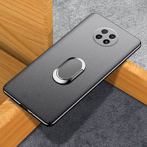 Coque Plastique Housse Etui Rigide Mat avec Support Bague Anneau Aimante Magnetique pour Xiaomi Redmi Note 9T 5G Noir