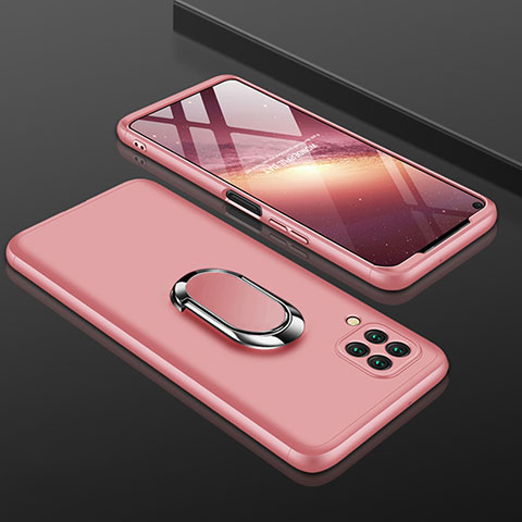 Coque Plastique Mat Protection Integrale 360 Degres Avant et Arriere Etui Housse avec Support Bague Anneau pour Huawei Nova 6 SE Rose