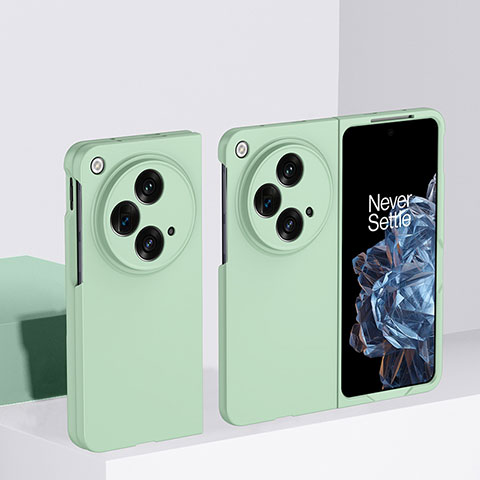 Coque Plastique Mat Protection Integrale 360 Degres Avant et Arriere Etui Housse BH1 pour OnePlus Open 5G Pastel Vert