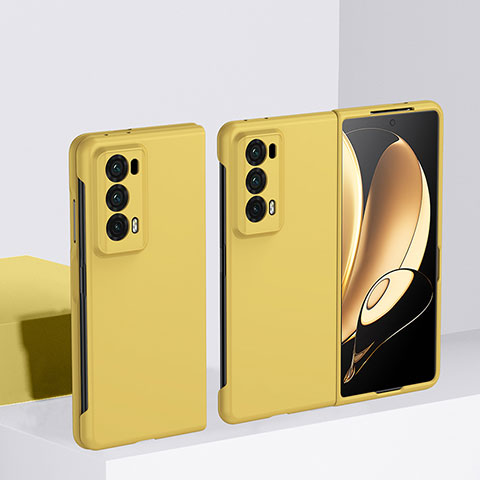 Coque Plastique Mat Protection Integrale 360 Degres Avant et Arriere Etui Housse BH2 pour Huawei Honor Magic V2 5G Jaune