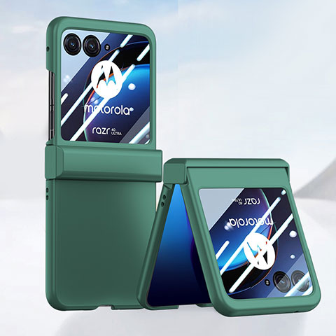 Coque Plastique Mat Protection Integrale 360 Degres Avant et Arriere Etui Housse BH3 pour Motorola Moto Razr 40 Ultra 5G Vert