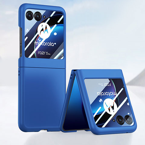 Coque Plastique Mat Protection Integrale 360 Degres Avant et Arriere Etui Housse BH4 pour Motorola Moto Razr 40 Ultra 5G Bleu