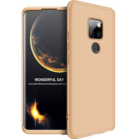 Coque Plastique Mat Protection Integrale 360 Degres Avant et Arriere Etui Housse F01 pour Huawei Mate 20 Or