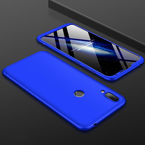 Coque Plastique Mat Protection Integrale 360 Degres Avant et Arriere Etui Housse M01 pour Huawei Enjoy 9 Bleu