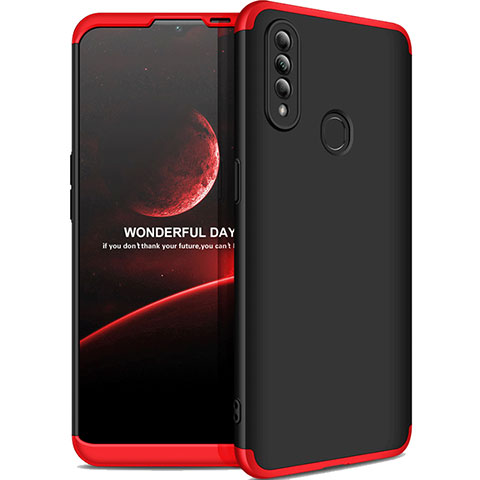 Coque Plastique Mat Protection Integrale 360 Degres Avant et Arriere Etui Housse M01 pour Oppo A31 Rouge et Noir