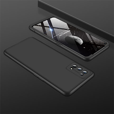 Coque Plastique Mat Protection Integrale 360 Degres Avant et Arriere Etui Housse M01 pour Realme 7 Pro Noir