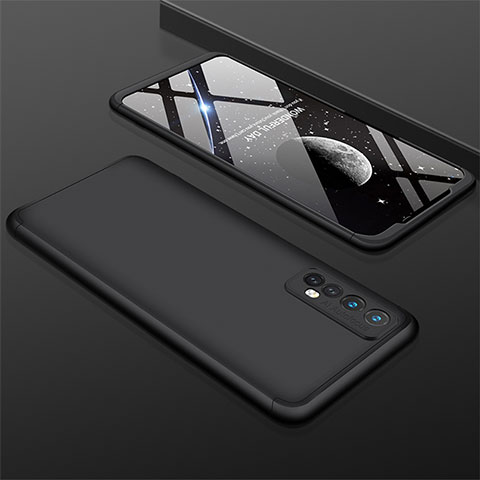 Coque Plastique Mat Protection Integrale 360 Degres Avant et Arriere Etui Housse M01 pour Realme Narzo 20 Pro Noir