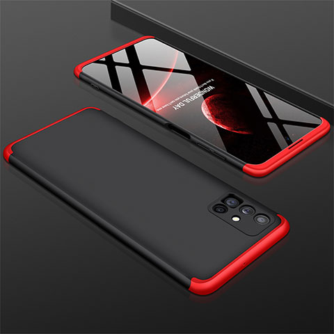 Coque Plastique Mat Protection Integrale 360 Degres Avant et Arriere Etui Housse M01 pour Samsung Galaxy M51 Rouge et Noir