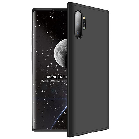 Coque Plastique Mat Protection Integrale 360 Degres Avant et Arriere Etui Housse M01 pour Samsung Galaxy Note 10 Plus Noir