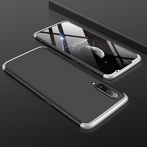 Coque Plastique Mat Protection Integrale 360 Degres Avant et Arriere Etui Housse M01 pour Xiaomi Mi 9 Lite Argent et Noir