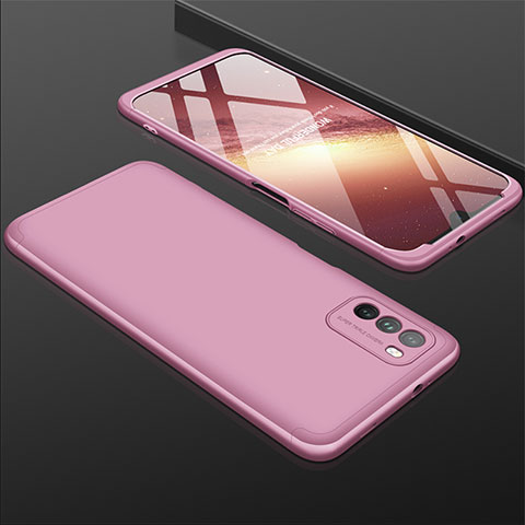 Coque Plastique Mat Protection Integrale 360 Degres Avant et Arriere Etui Housse M01 pour Xiaomi Poco M3 Or Rose