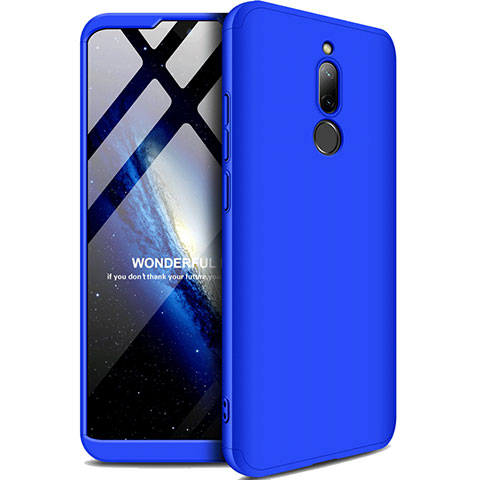 Coque Plastique Mat Protection Integrale 360 Degres Avant et Arriere Etui Housse M01 pour Xiaomi Redmi 8 Bleu