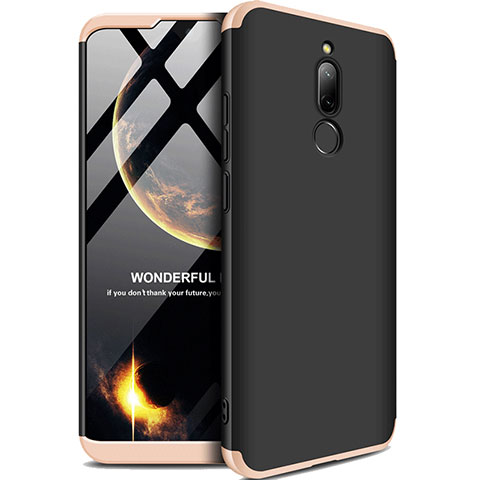 Coque Plastique Mat Protection Integrale 360 Degres Avant et Arriere Etui Housse M01 pour Xiaomi Redmi 8 Or et Noir