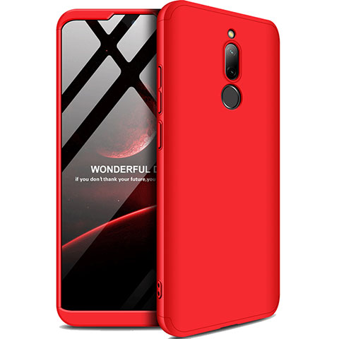 Coque Plastique Mat Protection Integrale 360 Degres Avant et Arriere Etui Housse M01 pour Xiaomi Redmi 8 Rouge