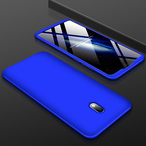 Coque Plastique Mat Protection Integrale 360 Degres Avant et Arriere Etui Housse M01 pour Xiaomi Redmi 8A Bleu