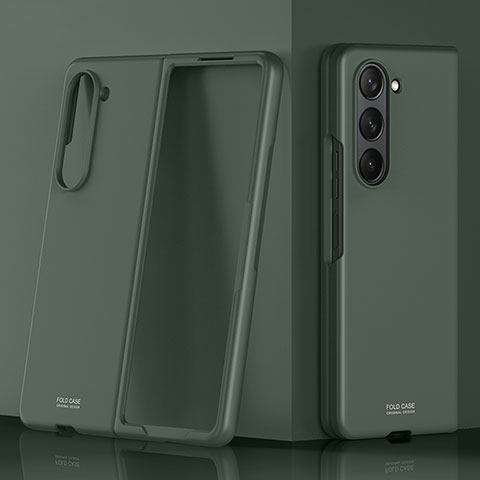 Coque Plastique Mat Protection Integrale 360 Degres Avant et Arriere Etui Housse MK1 pour Samsung Galaxy Z Fold5 5G Vert