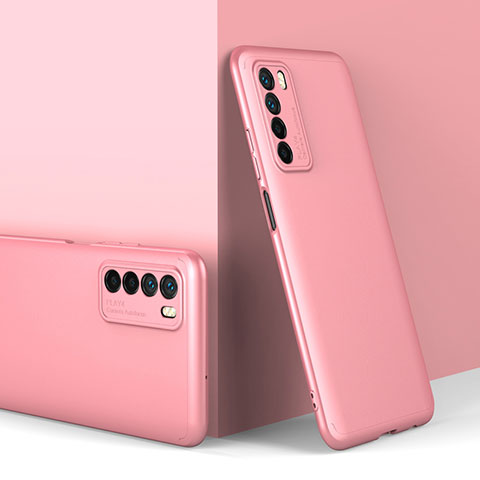 Coque Plastique Mat Protection Integrale 360 Degres Avant et Arriere Etui Housse P01 pour Huawei Honor Play4 5G Or Rose