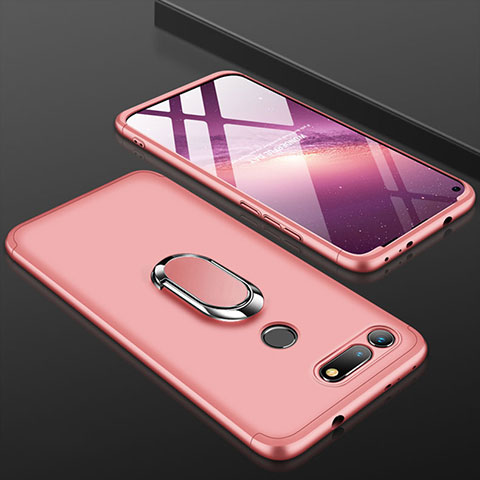 Coque Plastique Mat Protection Integrale 360 Degres Avant et Arriere Etui Housse P01 pour Huawei Honor V20 Or Rose