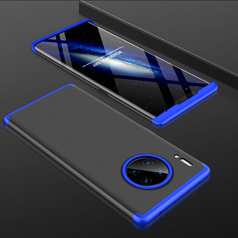 Coque Plastique Mat Protection Integrale 360 Degres Avant et Arriere Etui Housse P01 pour Huawei Mate 30 5G Bleu et Noir