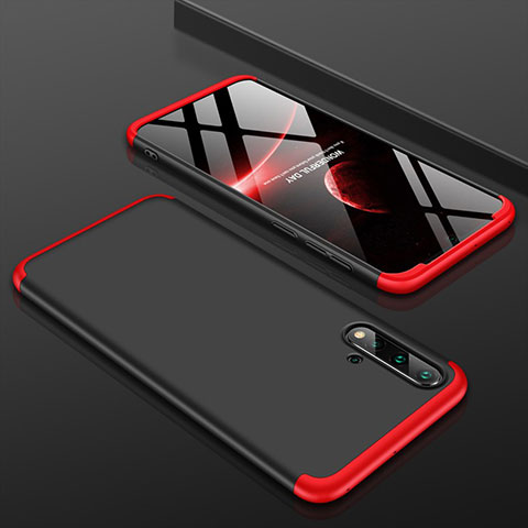 Coque Plastique Mat Protection Integrale 360 Degres Avant et Arriere Etui Housse P01 pour Huawei Nova 5 Pro Rouge et Noir