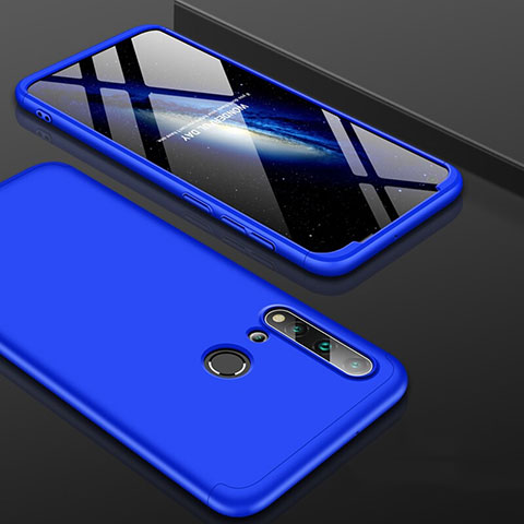 Coque Plastique Mat Protection Integrale 360 Degres Avant et Arriere Etui Housse P01 pour Huawei Nova 5i Bleu