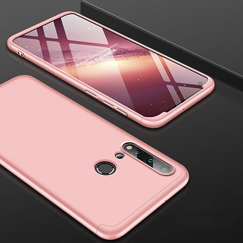 Coque Plastique Mat Protection Integrale 360 Degres Avant et Arriere Etui Housse P01 pour Huawei Nova 5i Or Rose