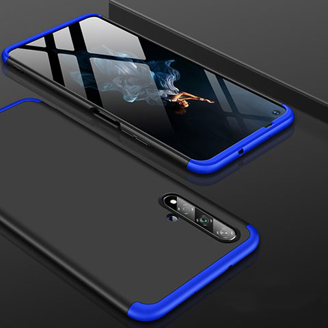 Coque Plastique Mat Protection Integrale 360 Degres Avant et Arriere Etui Housse P01 pour Huawei Nova 5T Bleu et Noir