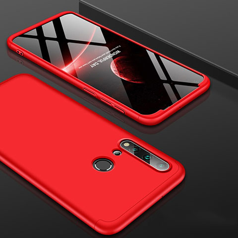 Coque Plastique Mat Protection Integrale 360 Degres Avant et Arriere Etui Housse P01 pour Huawei P20 Lite (2019) Rouge